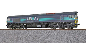 ESU 31283 - Diesellok H0, C66 Lineas 513-10, Ep VI, Vorbildzustand um 2018, Dunkelblau/Türkis  Sound+Rauch, DC/A